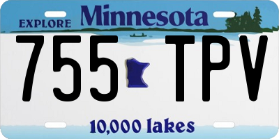 MN license plate 755TPV