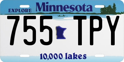 MN license plate 755TPY