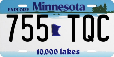 MN license plate 755TQC