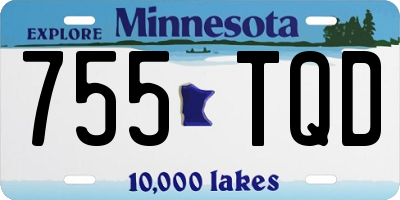 MN license plate 755TQD