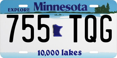 MN license plate 755TQG