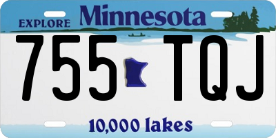 MN license plate 755TQJ