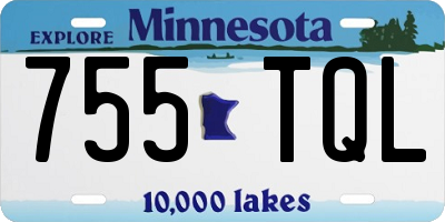 MN license plate 755TQL