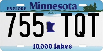 MN license plate 755TQT