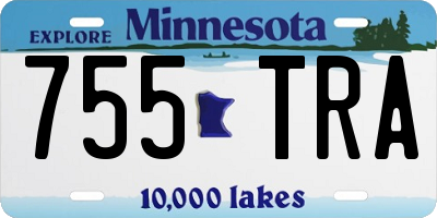 MN license plate 755TRA