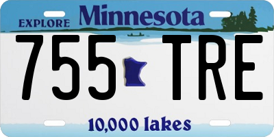 MN license plate 755TRE