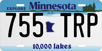 MN license plate 755TRP