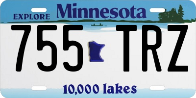 MN license plate 755TRZ