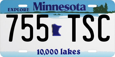 MN license plate 755TSC