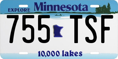 MN license plate 755TSF