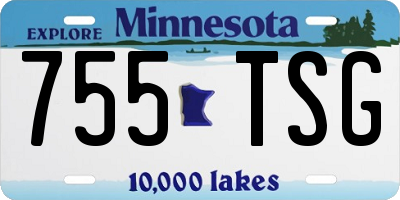 MN license plate 755TSG
