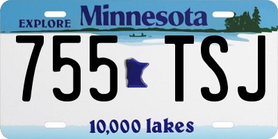 MN license plate 755TSJ