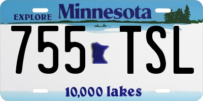 MN license plate 755TSL
