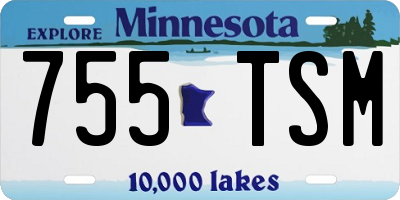 MN license plate 755TSM