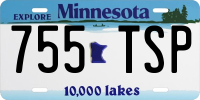 MN license plate 755TSP