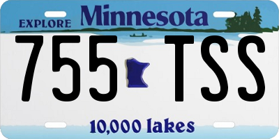MN license plate 755TSS