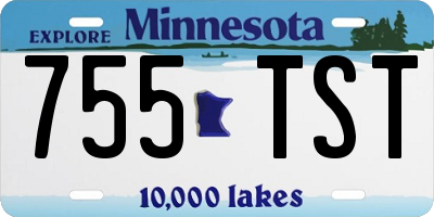 MN license plate 755TST