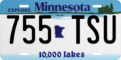 MN license plate 755TSU