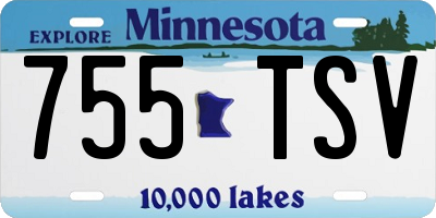 MN license plate 755TSV
