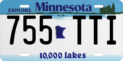 MN license plate 755TTI