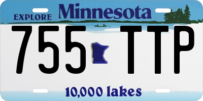 MN license plate 755TTP
