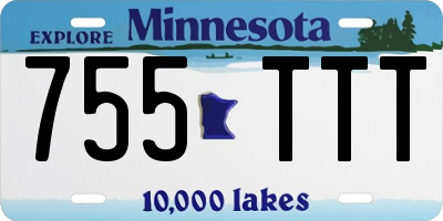 MN license plate 755TTT