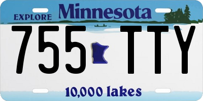 MN license plate 755TTY