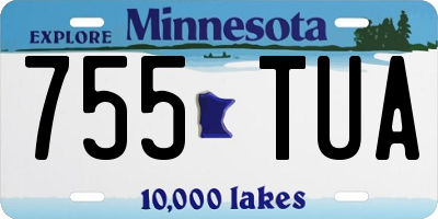 MN license plate 755TUA