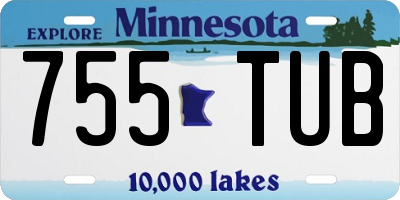 MN license plate 755TUB