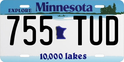MN license plate 755TUD