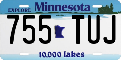 MN license plate 755TUJ