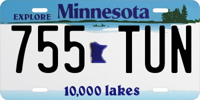 MN license plate 755TUN