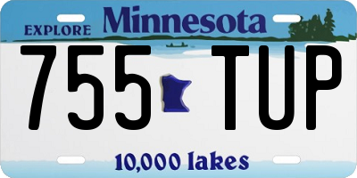 MN license plate 755TUP