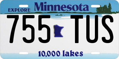 MN license plate 755TUS
