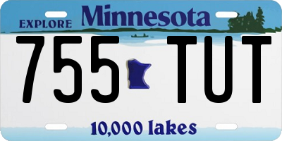 MN license plate 755TUT