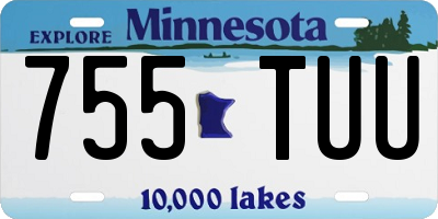 MN license plate 755TUU