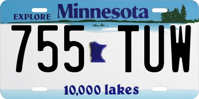 MN license plate 755TUW