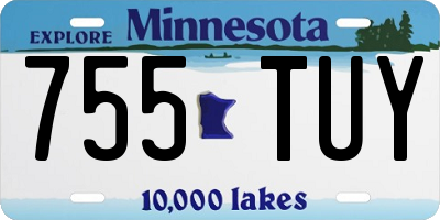 MN license plate 755TUY