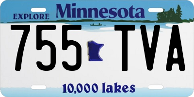 MN license plate 755TVA