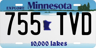MN license plate 755TVD