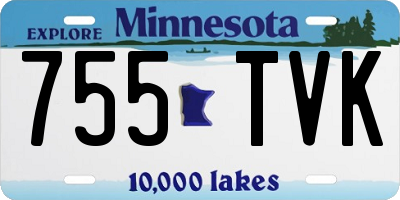 MN license plate 755TVK