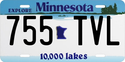 MN license plate 755TVL