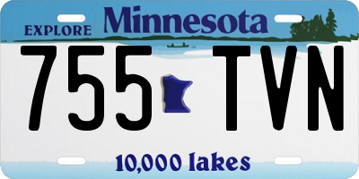 MN license plate 755TVN