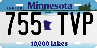 MN license plate 755TVP