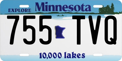 MN license plate 755TVQ