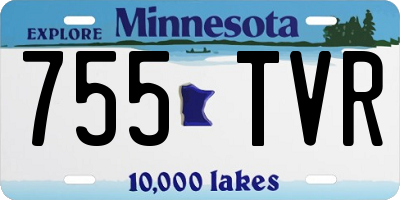 MN license plate 755TVR