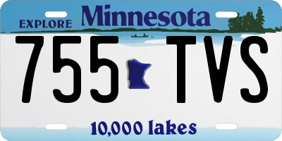 MN license plate 755TVS
