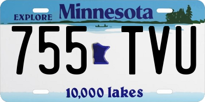 MN license plate 755TVU