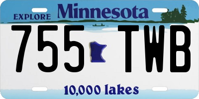 MN license plate 755TWB
