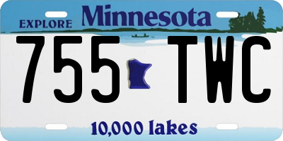 MN license plate 755TWC